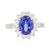 Image 1 : 14KT White Gold 2.43ct Tanzanite and Diamond Ring