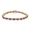 Image 1 : 14KT Yellow Gold 11.87ctw Ruby and Diamond Bracelet