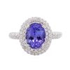 Image 1 : 14KT White Gold 2.51ct Tanzanite and Diamond Ring