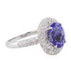 Image 2 : 14KT White Gold 2.51ct Tanzanite and Diamond Ring