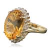 Image 2 : 14KT Yellow Gold 10.00ct Citrine and Diamond Ring