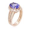 Image 3 : 14KT Rose Gold 2.92ct Tanzanite and Diamond Ring