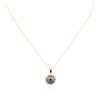 Image 1 : 14KT Yellow Gold Pearl and Diamond Pendant With Chain