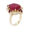 Image 3 : 14KT Yellow Gold 15.50ctw Ruby and Diamond Ring