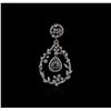 Image 1 : 14KT Black Gold 2.32ctw Black Diamond Pendant