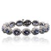 Image 1 : 14KT White Gold 11.40ctw Sapphire and Diamond Bracelet