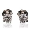 Image 1 : 14KT White Gold 1.21ctw Diamond Solitaire Earrings