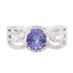 14KT White Gold 1.50ct Tanzanite and Diamond Ring