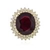 Image 1 : 14KT Yellow Gold 17.96ct Ruby and Diamond Ring