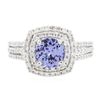 Image 1 : 14KT White Gold 1.47ct Tanzanite and Diamond Ring