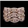 Image 1 : 14KT Rose Gold 1.22ctw Diamond Ring