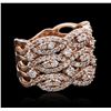 Image 2 : 14KT Rose Gold 1.22ctw Diamond Ring