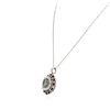 Image 3 : 14KT White Gold 11.23ct Aquamarine, Ruby and Diamond Pendant With Chain