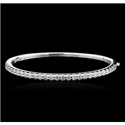 14KT White Gold 2.68ctw Diamond Bangle Bracelet