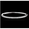 Image 1 : 14KT White Gold 2.68ctw Diamond Bangle Bracelet