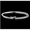 Image 2 : 14KT White Gold 2.68ctw Diamond Bangle Bracelet