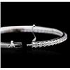 Image 3 : 14KT White Gold 2.68ctw Diamond Bangle Bracelet