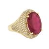 Image 2 : 14KT Yellow Gold 11.18ct Ruby and Diamond Ring