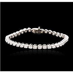 14KT White Gold 4.05ctw Diamond Tennis Bracelet