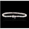 Image 2 : 14KT White Gold 4.05ctw Diamond Tennis Bracelet