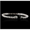 Image 3 : 14KT White Gold 4.05ctw Diamond Tennis Bracelet