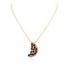Image 1 : 14KT Yellow Gold 7.00ctw Ruby and Diamond Pendant With Chain