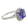 Image 2 : 14KT White Gold 4.08ct Tanzanite and Diamond Ring