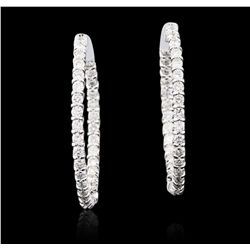 14KT White Gold 1.93ctw Diamond Earrings