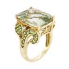 Image 3 : 10KT Yellow Gold 20.00ct Amethyst, Peridot and Diamond Ring