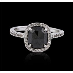 14KT White Gold 1.92ctw Black Diamond Ring