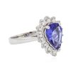 Image 2 : 14KT White Gold 2.66ct Tanzanite and Diamond Ring