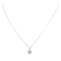 14KT White Gold 0.94ctw Diamond Pendant With Chain