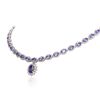 Image 3 : 14KT White Gold 33.55ctw Tanzanite and Diamond Necklace