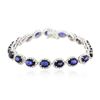 Image 1 : 14KT White Gold 13.49ctw Sapphire and Diamond Bracelet
