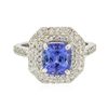 Image 1 : 14KT White Gold 2.00ct Tanzanite and Diamond Ring