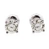 Image 1 : 14KT White Gold 1.02ctw Diamond Solitaire Earrings