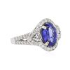 Image 2 : 18KT White Gold 2.60ct Tanzanite and Diamond Ring