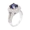 Image 3 : 14KT White Gold 2.92ct Sapphire and Diamond Ring