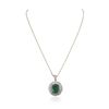 Image 2 : 14KT White and Yellow Gold 9.42ct Emerald and Diamond Pendant