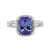 Image 1 : 18KT White Gold 3.41ct Tanzanite and Diamond Ring