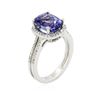 Image 3 : 18KT White Gold 3.41ct Tanzanite and Diamond Ring