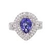 Image 1 : 14KT White Gold 1.56ct Tanzanite and Diamond Ring