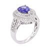 Image 3 : 14KT White Gold 1.56ct Tanzanite and Diamond Ring