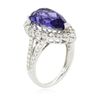 Image 3 : 14KT White Gold 6.62ct Tanzanite and Diamond Ring