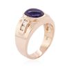 Image 3 : 14KT Rose Gold 4.69ct Sapphire and Diamond Ring