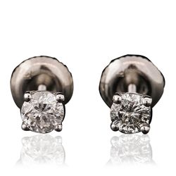 14KT White Gold 0.51ctw Diamond Stud Earrings