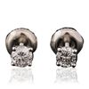 Image 1 : 14KT White Gold 0.51ctw Diamond Stud Earrings