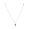 Image 2 : 14KT White Gold 0.84ct Tanzanite and Diamond Pendant With Chain