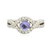 Image 1 : 14KT White Gold 0.90ct Tanzanite and Diamond Ring