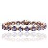 Image 1 : 14KT Rose Gold 15.24ctw Tanzanite and Diamond Bracelet